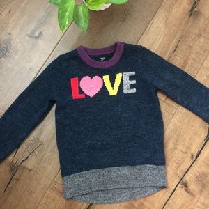 BABY GAP LOVE Sweater- 4T- CUTE!